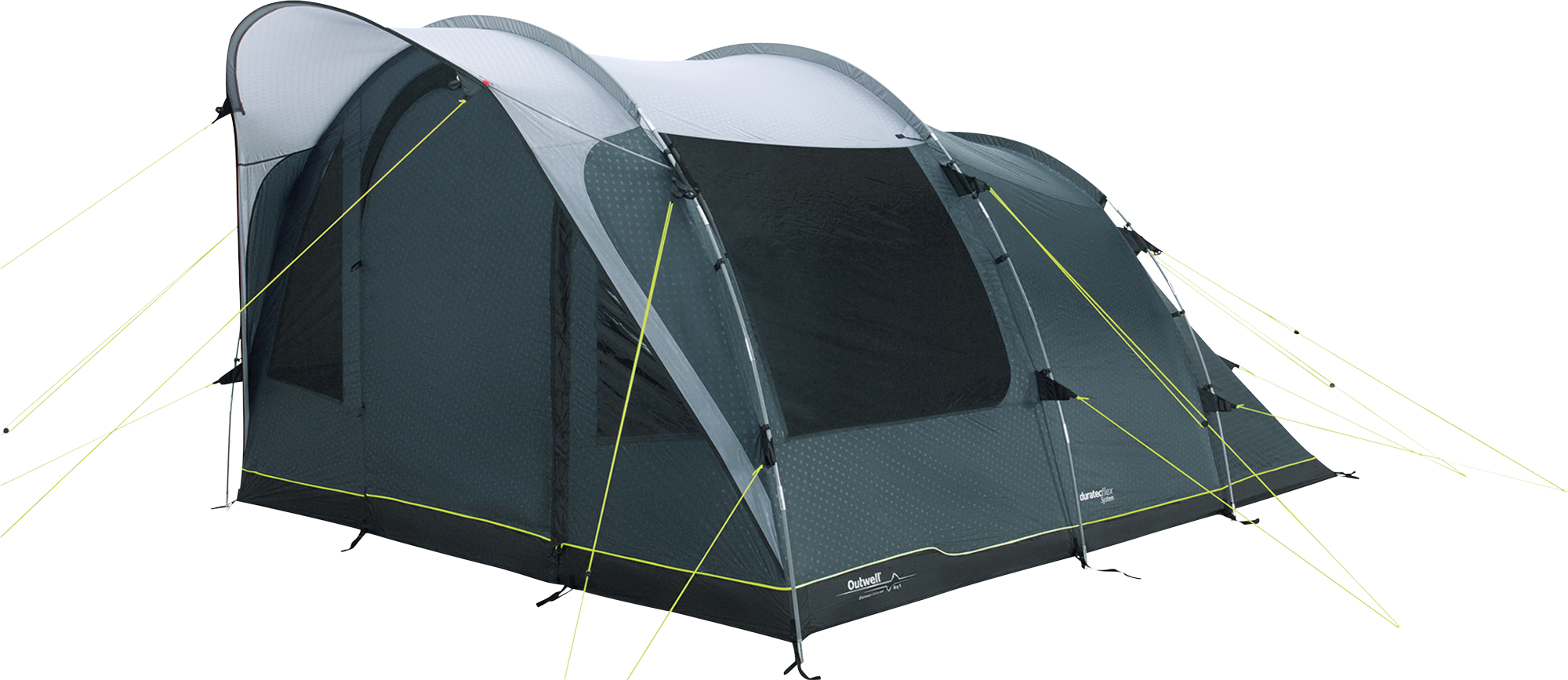 Tenda A Tunnel 5 Persone Outsunny | Impermeabile E Spaziosa Con 2 Stanze | Ideale Per Famiglie In Campeggio