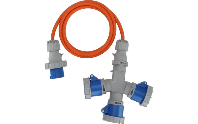 Product afbeelding CEE Verl&auml;ngerungskabel 3-fach Verteiler 230 V 16 A IP67 f&uuml;r 3 Ger&auml;te 1