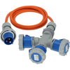 Kleine productafbeelding CEE Verl&auml;ngerungskabel 3-fach Verteiler 230 V 16 A IP67 f&uuml;r 3 Ger&auml;te 1
