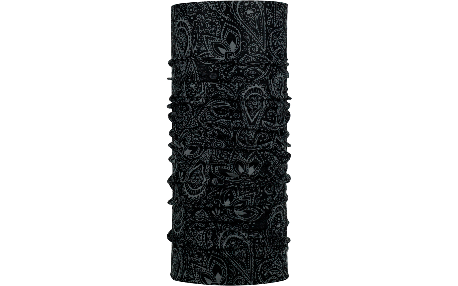 Schwarzes multifunktionales Halstuch mit Paisley-Muster