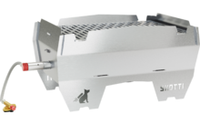 672921 - SKOTTI Grill mobiler Edelstahl-Gasgrill mit Tragetasche für Camping und Vanlife