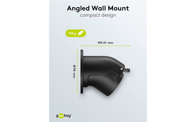 Immagine del prodotto Goobay Wandhalterung abgewinkelt f&uuml;r Typ-2-Ladekabel Elektrofahrzeug 1