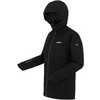 Schwarze Kapuzenjacke mit Reißverschluss, Vorderansicht, Ärmel ausgestreckt