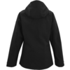 Schwarze Jacke mit Kapuze von hinten gezeigt
