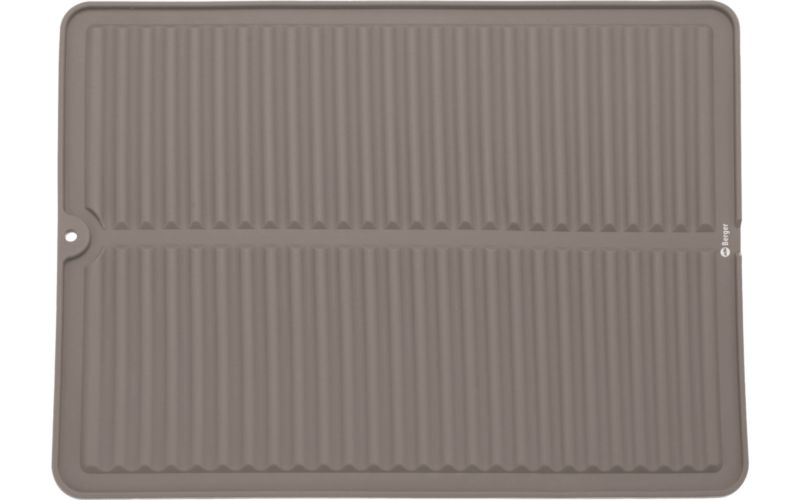 Braune rechteckige Grillmatte mit Rillen