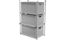 676294 - SYS-RACK 64-L-RTR-1 Regalsystem mit Teleskopauszug für Heckgarage 69 x 41 x 130 cm