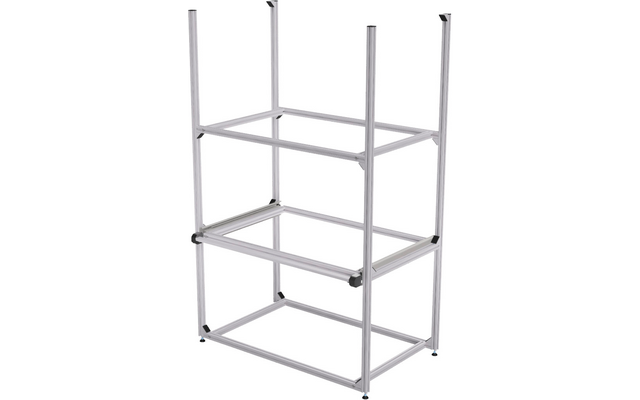 Produktbild SYS-RACK 64-L-RTR-1 Regalsystem mit Teleskopauszug f&uuml;r Heckgarage 69 x 41 x 130 cm 1