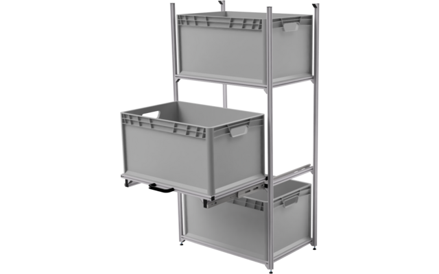 Image du produit SYS-RACK 64-L-RTR-1 Syst&egrave;me d'&eacute;tag&egrave;res avec extension t&eacute;lescopique pour garage arri&egrave;re 69 x 41 x 130 cm 1