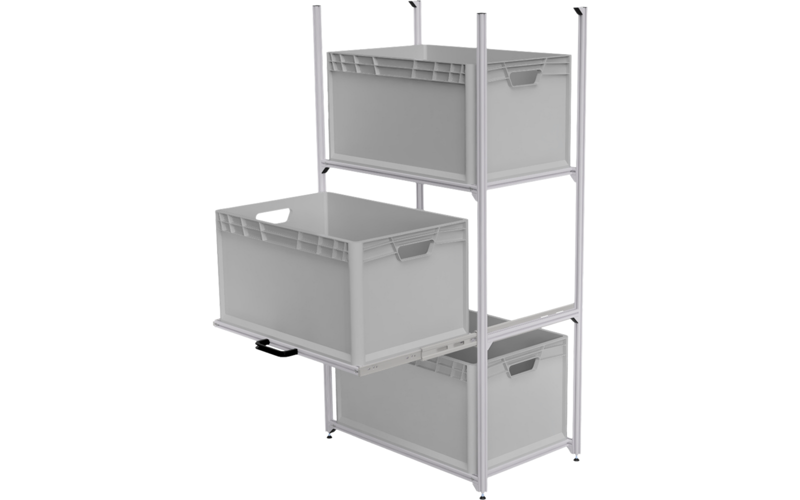 Image du produit SYS-RACK 64-L-RTR-1 Syst&egrave;me d'&eacute;tag&egrave;res avec extension t&eacute;lescopique pour garage arri&egrave;re 69 x 41 x 130 cm 1