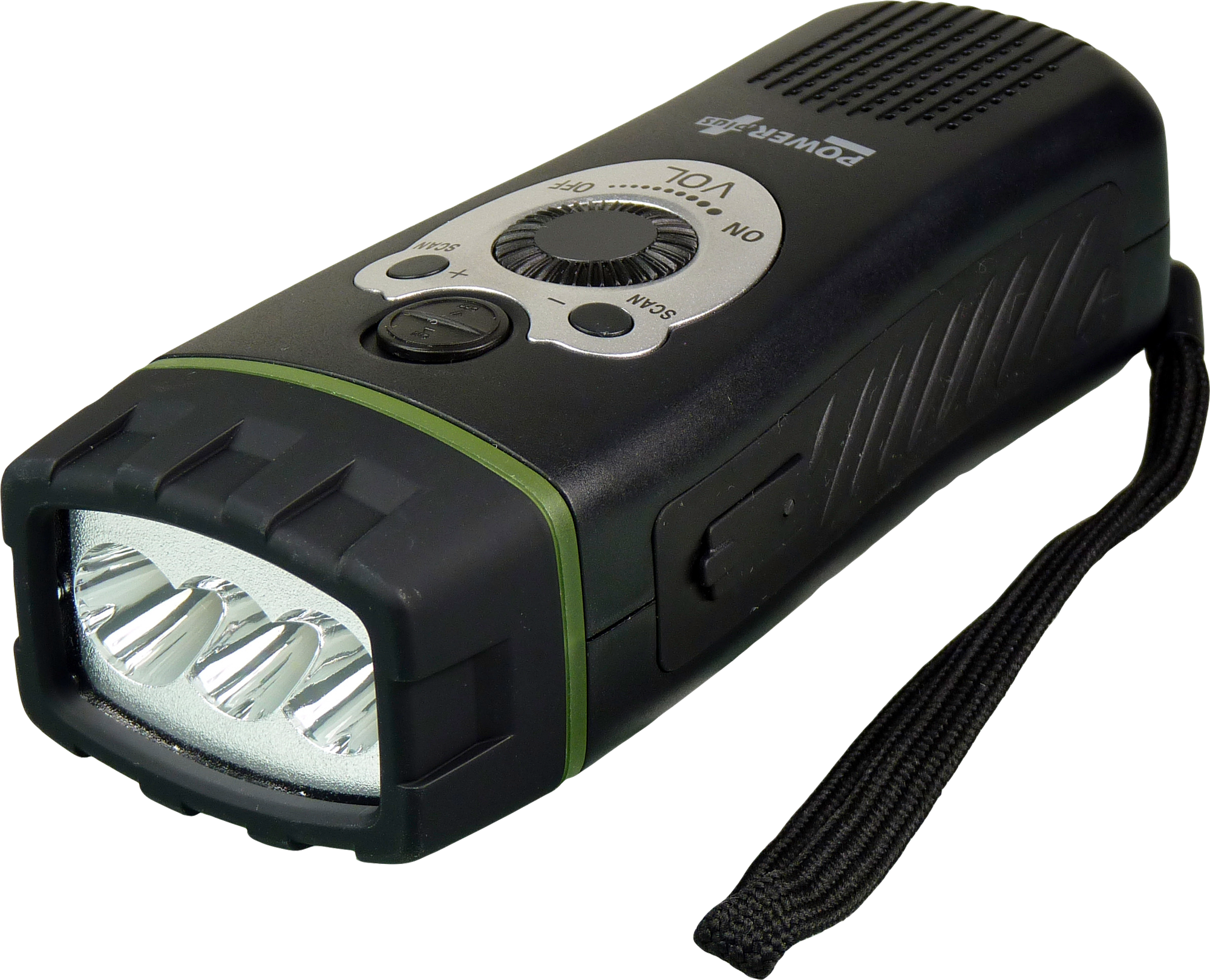 PowerPlus Wolf Dynamo USB LED lampe de poche et radio 3,6 V 80 mAh -  Accessoires de camping Berger Camping