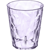 Koziol Club Light S Glas aus Kunststoff stapelbar / bruchsicher 250 ml transparent lavender