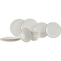 Gimex Linea Line servies 12-delig goud