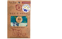 Bees Wrap beeswax cloth for sandwiches 2-pack Wildlife Limited
