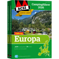 ACSI Campingführer Europa 2026 mit CampingCard Ermäßigungskarte Sprache Deutsch