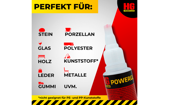 Product afbeelding HG Power Glue superlijm set 2-delig dik en vloeibaar 20 g per stuk 1