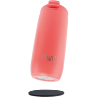 Silwy Magnet Isolierbecher aus Edelstahl mit Metall-Nano-Gel-Pad 475 ml melon