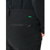 Teil einer Person von hinten, schwarze Hose mit Reißverschlusstasche und grünem Etikett