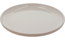 Rond wit porseleinen bord