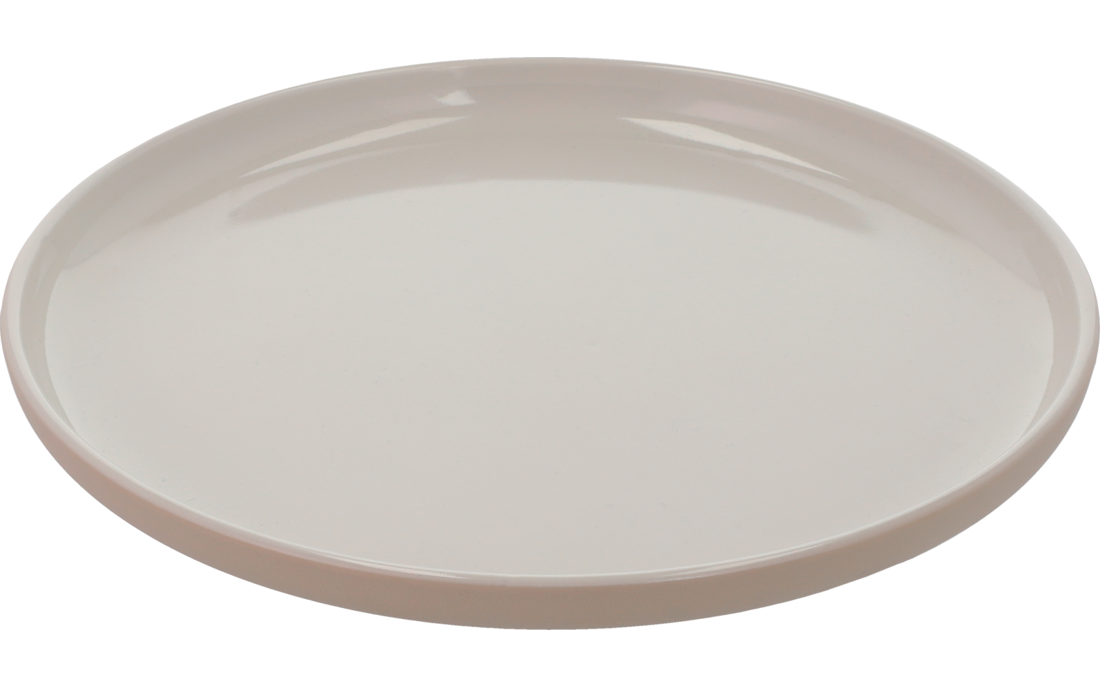 Runder, weißer Teller aus Porzellan