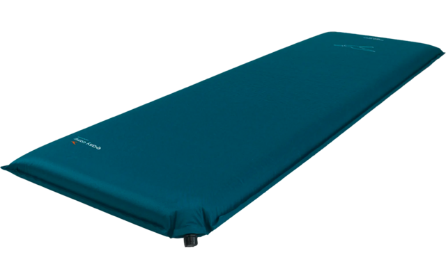 Blaues Isomattenkissen auf weißem Hintergrund