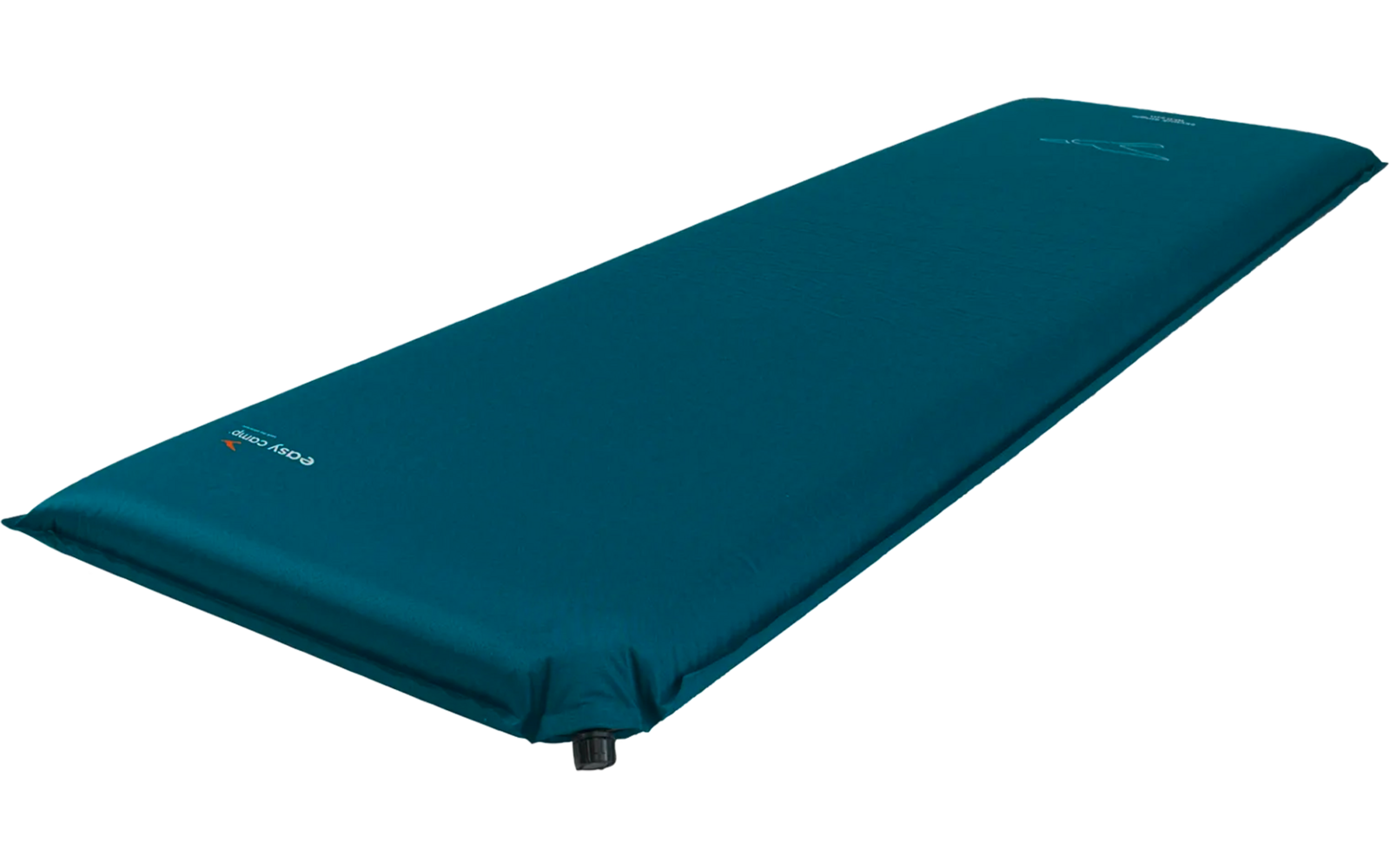 Blaues Isomattenkissen auf weißem Hintergrund