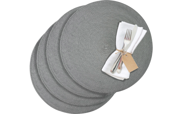Westmark Circle placemat 4 pieces round 38 cm gray