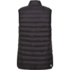 Schwarze gesteppte ärmellose Jacke von hinten