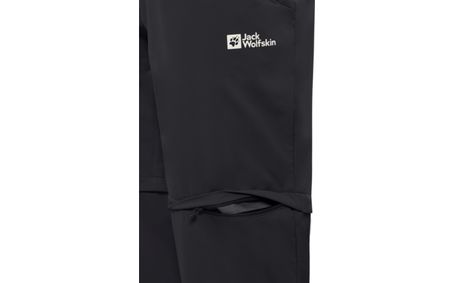 Pantalones negros con logo blanco en el muslo