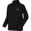 Zwarte fleece trui met lange mouwen en hoge kraag