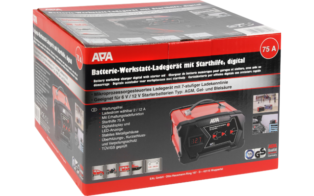 Apa workshop charger digital 6/12 V
