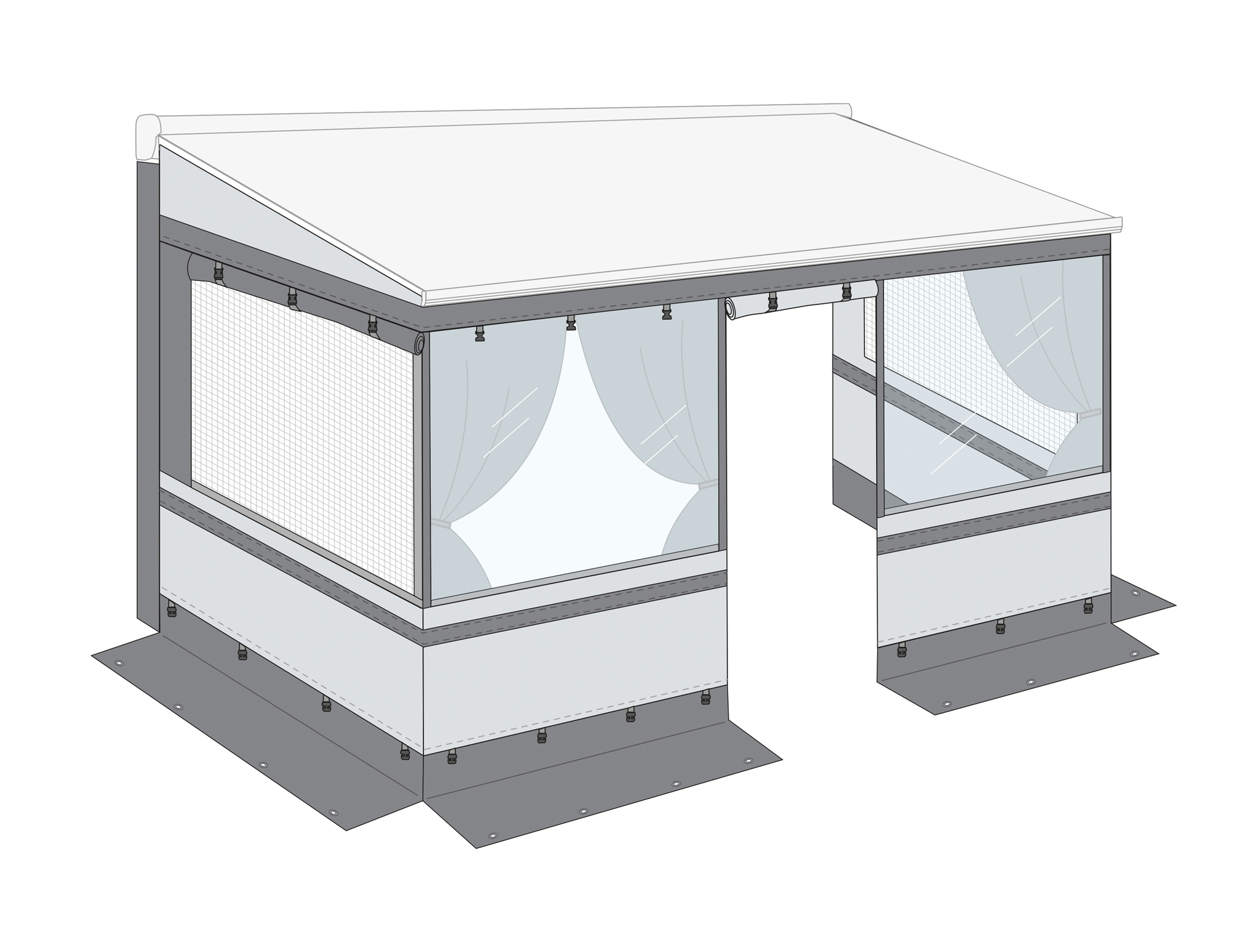 Fiamma Staffa Interna Destra Per Tenda F45s 425 / 450