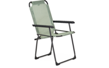Chaise de jardin verte avec cadre en métal noir