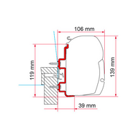 Adaptateur d&rsquo;auvent F45 pour Hymer 300 cm Fiamma