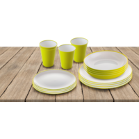 Omada serviesset met soepbord 16 delig limoengroen