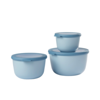 Mepal Cirqula Multischüsselset rund 3 teilig 500 / 1000 / 2000 ml nordic blue 