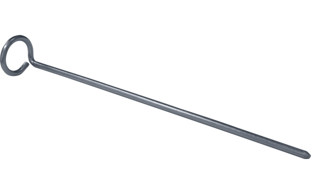 Clavo esmerilado de cabeza anular de acero High Peak Paquete de 6 clavos de 20 cm plateados