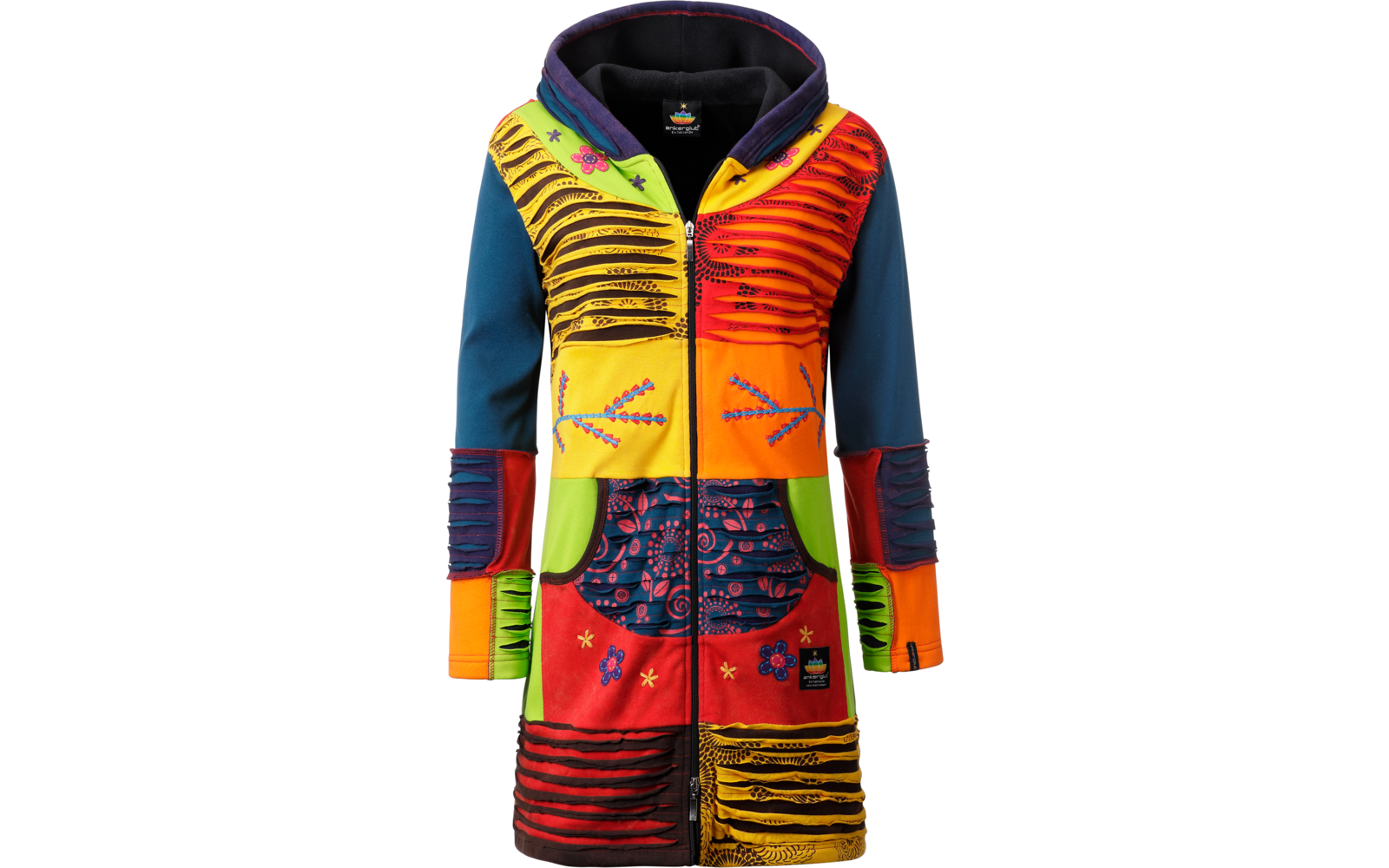 Product afbeelding Ankerglut Nepalherz Patchwork Damenmantel 1