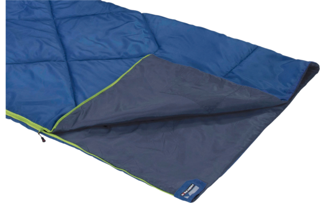 High Peak Patrol deken slaapzak 190 x 80 cm blauw/donkerblauw