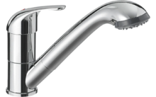 696012 - Reich Kama single lever mixer with Duett hand shower with chrome switch