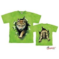Harlekijn Wolf Pup Rip Door Kinderen T-Shirt