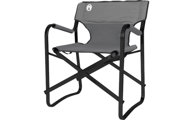 Silla de camping plegable Coleman Deck Chair 62 × 79 × 52 cm de acero, negra