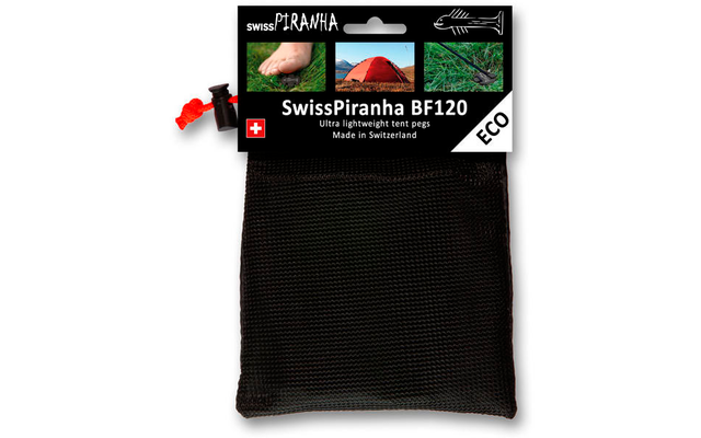 SwissPiranha BF120 juego de 10 piquetas en una bolsa