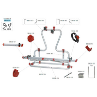 Kit de montage Fiamma adapt&eacute; au Carry Bike Caravan XL A Pro 200 - Num&eacute;ro de pi&egrave;ce Fiamma 98656-197