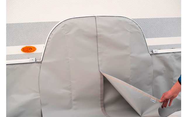 Hindermann fit cover for wheel housings Bürstner from 2015 Averso Top / Averso Plus / Premio Plus light gray 1-axle