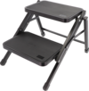 Berger SteelStep Duo Blackline klappbarer Doppeltritt Stahl Schwarz (H&ouml;he 40 cm)