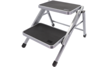 708268 - Berger faltbarer Doppeltritt Stahl schwarz / silber