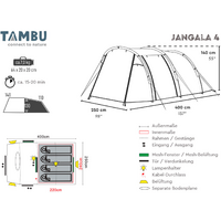 Tenda a tunnel Tambu Jangala per 4 persone