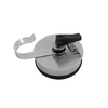 Bent folding suction cup for fixing the tension rod