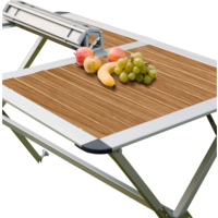 Berger Nera Bambus-Alu Rolltisch 115 x 75 cm 