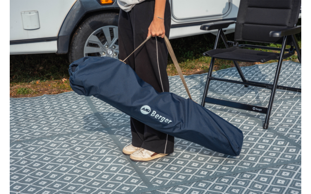 Immagine del prodotto Tavolo con piano arrotolabile Berger Nera in alluminio 115 x 78,5 cm 1